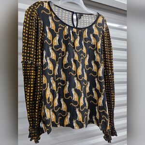 Anthropologie Women’s Cheetah Print Blouse